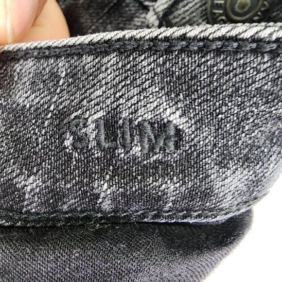 Mens American Eagle Airflex Slim Black Denim Jeans Distressed Size 26x28 - Picture 4 of 11